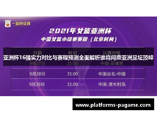亚洲杯16强实力对比与赛程预测全面解析谁将问鼎亚洲足坛顶峰