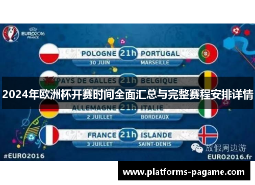 2024年欧洲杯开赛时间全面汇总与完整赛程安排详情